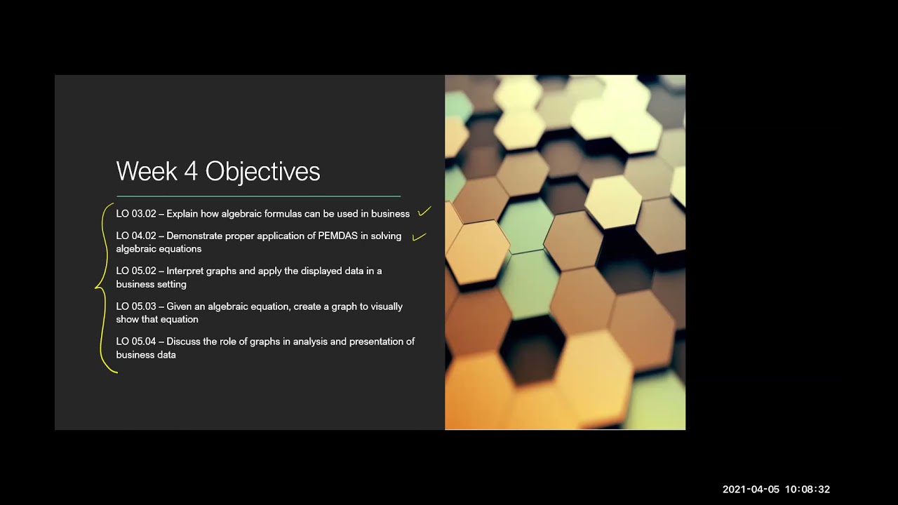 MAT225   Week 4 LiveLecture