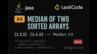 YouTube video 'LeetCode 4: Median of Two Sorted Arrays | Java Solution | Binary Search Approach'