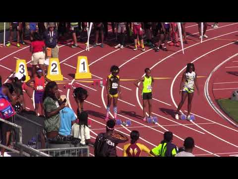 100m final 11-12 girls - 2019 USATF National Youth Outdoor Championships