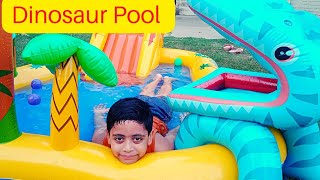 Jurassic world Dinosaurs'Pool Party, Unboxing Dinosaur Play Center Swim Pool INTEX, Fun In The Sun.