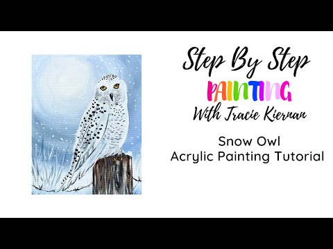 How To Paint A Snow Owl - Acrylic Painting Tutorial