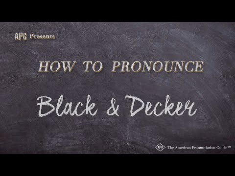 How to Pronounce Black & Decker (Real Life Examples!)