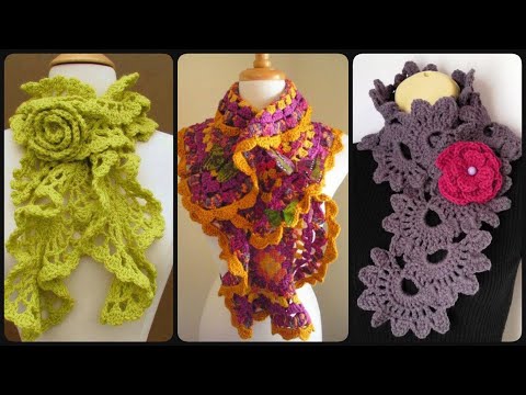 Best Ruffle Crochet Scarves/Stylish Handmade Scarves #crochet scarf