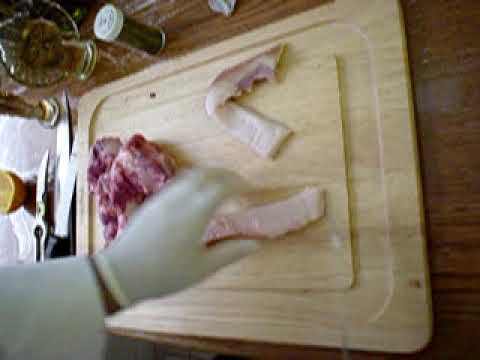 preparando el Ballotin de pollo