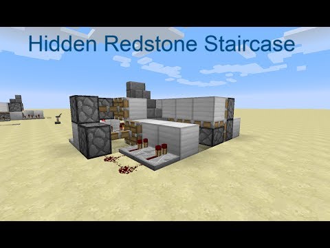 Minecraft: Compact Hidden Redstone Staircase (Minecraft 1.5+)