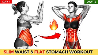 LOSE BELLY FAT - Get FLAT STOMACH and  in 2 Weeks ➜ 30 minute STANDING workout | LOSE 2 INCHES WAIST