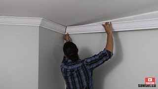 How to install CROWN MOLDING using Sawset