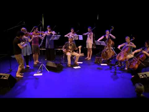 Rehersal of Tong - Kha Tenzin Choegyal's new song  with Camerata of St John's chamber orchestra