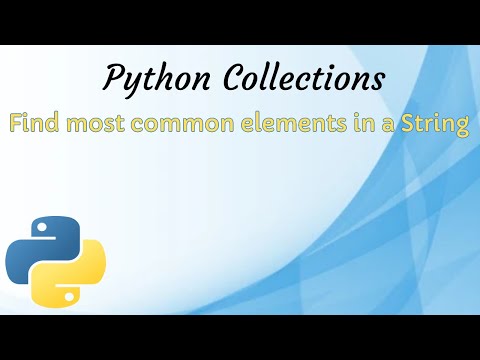 How To Find Common Elements In A String Pythonprogramming