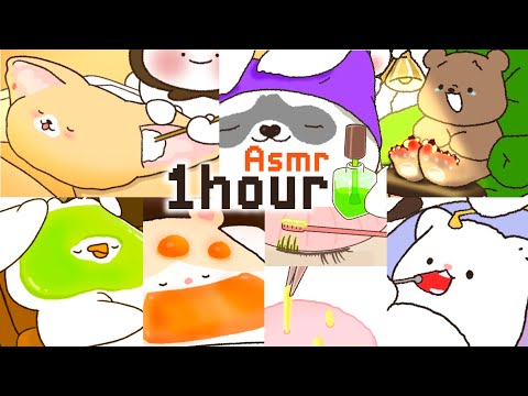 (no mid ads)ASMR 1hour compilation:Ingrown toenail removal,Nails care,Ear cleaning,Eyelash extension