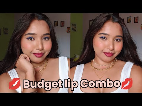My Budget lip combo 🩷✨ brown,pink,nude, red🍒🌸