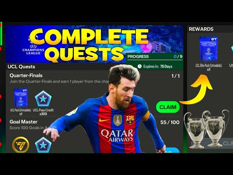 HOW TO COMPLETE UCL ROAD TO FINAL QUEST ELITE PACK OPENING QUARTER FINAL IN EA FC FIFA MOBILE 24