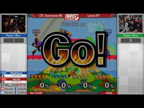 CFL Smackdown 118 Melee - Pengie + Oaty vs Panda + Kuya - Doubles Losers
