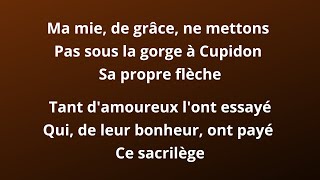 La non demande en mariage - Georges Brassens (paroles)