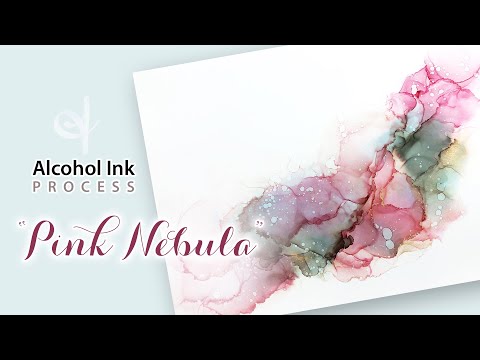 Alcohol Ink Process on Yupo - Pink Nebula