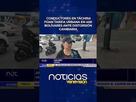 Conductores de Táchira fijaron el pasaje urbano en 400 bolívares