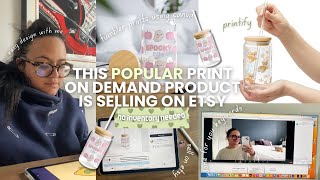 Make Easy Passive Income with Canva & Printify 🌱 | No Inventory Needed | Print on Demand Tumblers