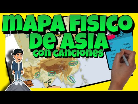 🌏 How to learn the PHYSICAL MAP of ASIA | With songs 🎶