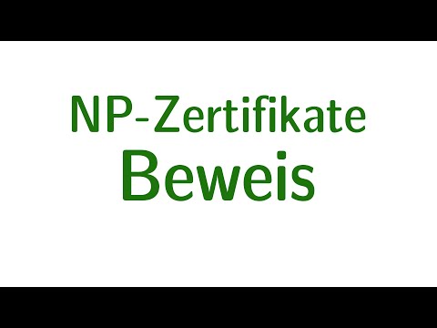 Komplexität #24 - NP-Zertifikate (Beweis)