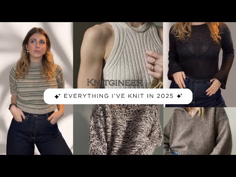 Everything I knit in 2025 (try-on) | yarn, designer + knitting favourites