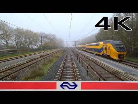 foggy morning train ride 4K CABVIEW HOLLAND Enkhuizen - Amsterdam VIRM 16nov 2018