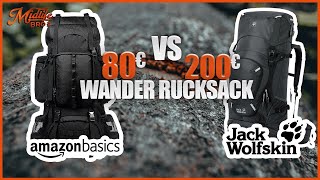 Amazon Basics vs Jack Wolfskin Denali 75 Liter Rucksäcke / Trackingrucksäcke im vergleich.