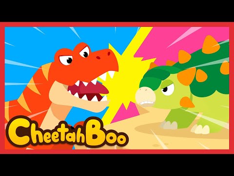 [🎉NEW] Tyrannosaurus VS. Ankylosaurus | Dinosaur song | Nursery rhymes & Kids Song | #Cheetahboo