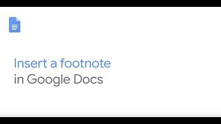 Insert a footnote in Google Docs