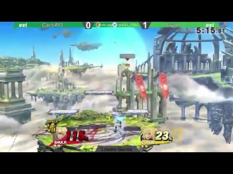 Donatos 2/9 - Carls493 (Fox, Shulk) vs Suyon (Cloud) - SSB4 Losers Semi