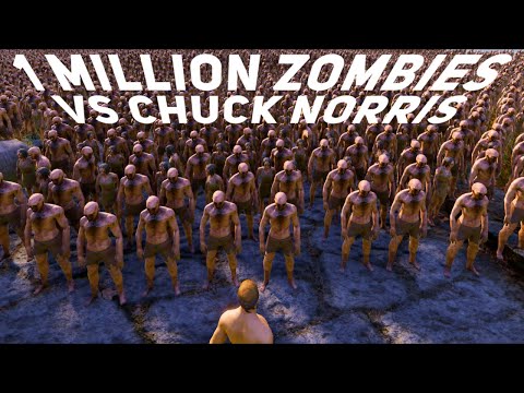 Chuck Norris VS 1 MILLION ZOMBIES battle Simulation | UEBS2 | Ultimate Epic Battle Simulator 2