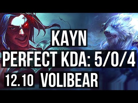 KAYN vs VOLIBEAR (JNG) | 5/0/4, 2.0M mastery, 1000+ games | EUW Grandmaster | 12.10