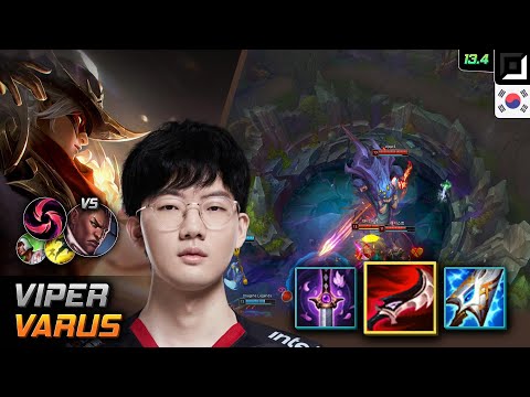 Viper Adc Varus Build Duskblade of Draktharr Hail of Blades - LOL KR 13.4