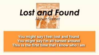 Lost and Found - Alyson Stoner with Lyrics on Screen