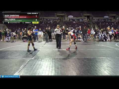 106 Lbs Cons. Round 3 - Judy Sandoval, Montwood High School Wrestling Vs Mia Zuniga, Ascend Wrestl