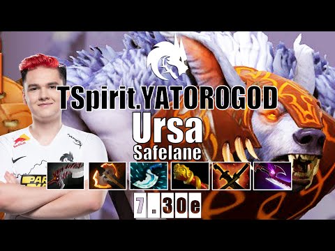 Ursa Safelane | TSpirit.YATOROGOD | 31 KILLS YATORO THE UKRAINE BEAR | 7.30e Gameplay Highlights