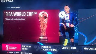 How to get fifa World Cup mode in FIFA 23 if you can’t find it. Ps4, ps4 pro, ps5 Xbox etc