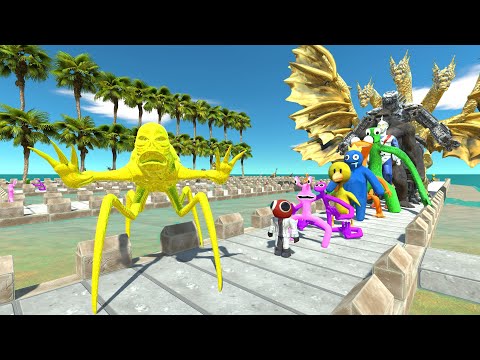 Titanus Yellow vs Ghidorah COCONUT DEATH RUN - Animal Revolt Battle Simulator