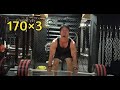 10月7日本日のデッドリフト140kg×5×5 今日も170kg引いてみた ボディビル弱点克服