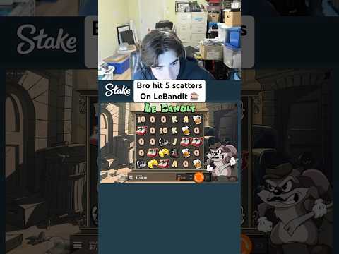 I finally got 5 scatters on Le Bandit hacksaw slot 🔥🔥 #maxwin #bigwin #stake #shorts