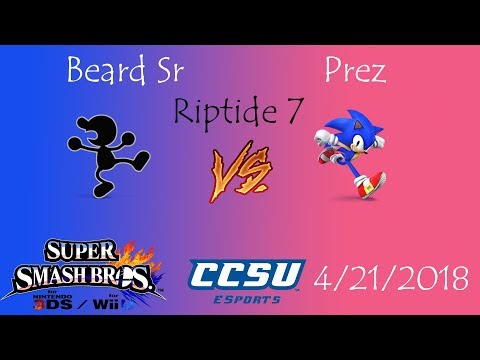 Riptide 7 CCSU Smash 4 - Beard Sr (Mr Game & Watch) vs Prez (Sonic)