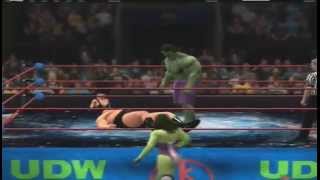 André the Giant w/ Lady Gaga vs. The Hulk w/ She-Hulk
