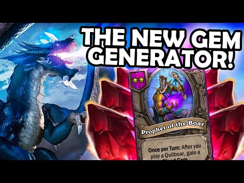 Prophet Generates SO MANY GEMS!! | Hearthstone Battlegrounds