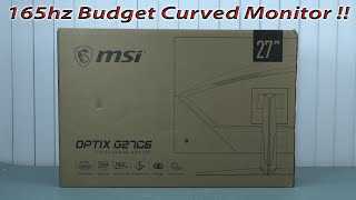 MSI Optix G27C6 Budget Curved Gaming Monitor Unboxing 😎