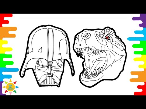 Coloring Darth Vader VS Tyrannosaurus Rex Coloring |  Star Wars | Dinosaurs |Levianth&Axol-Remember