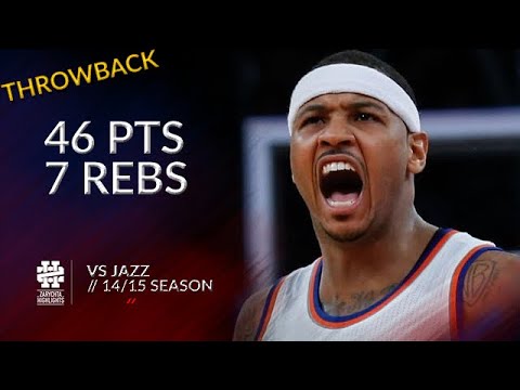Carmelo Anthony 46 pts 7 rebs vs Jazz 14/15 season