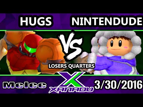 S@X 143 - Hugs (Samus) Vs. SPY | Nintendude (Ice Climbers) SSBM Losers Quarters - Smash Melee