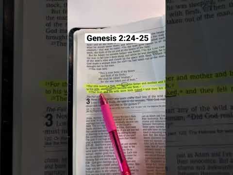 Scripture Reading Genesis 2:24-25