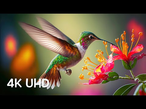 Colorful Birds in 4K - Planet Earth 4K | Beautiful Bird Sounds Nature Relaxation 4K UHD 60 FPS