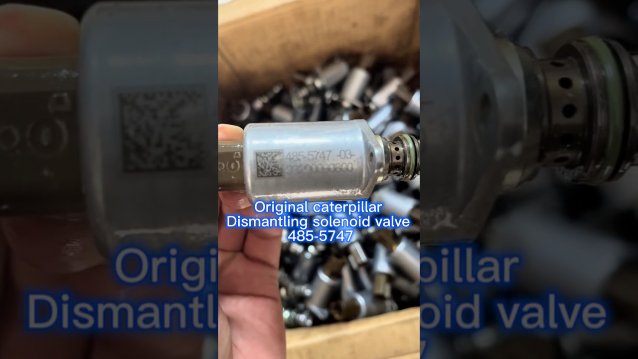 Original caterpillar dismantling solenoid valves 485-5747 #excavatorparts #caterpillarexcavator