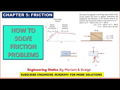 How to solve Friction Problems | Chapter 6: Friction | Engineers Academy